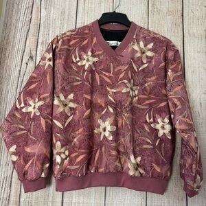 Lady Divots Mauve Golf Pullover Windbreaker Womens size Small